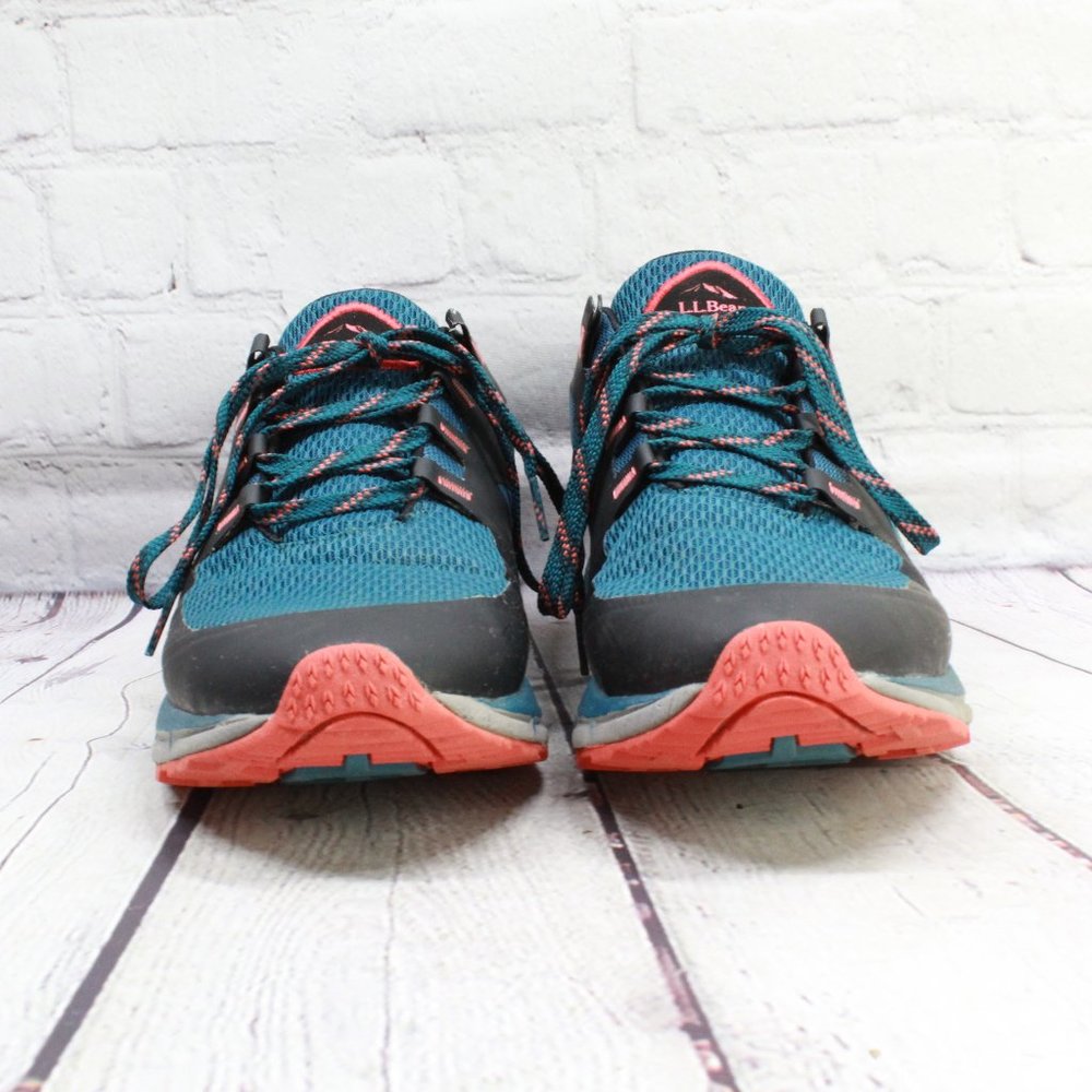 LL BEAN Blue Green Hiking Shoes Mesh Trail Lightweight Sneaker Size 9.5 M - Picture 4 of 10